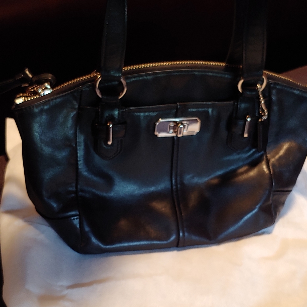 Coach Black Leather Hobo with dust bag
